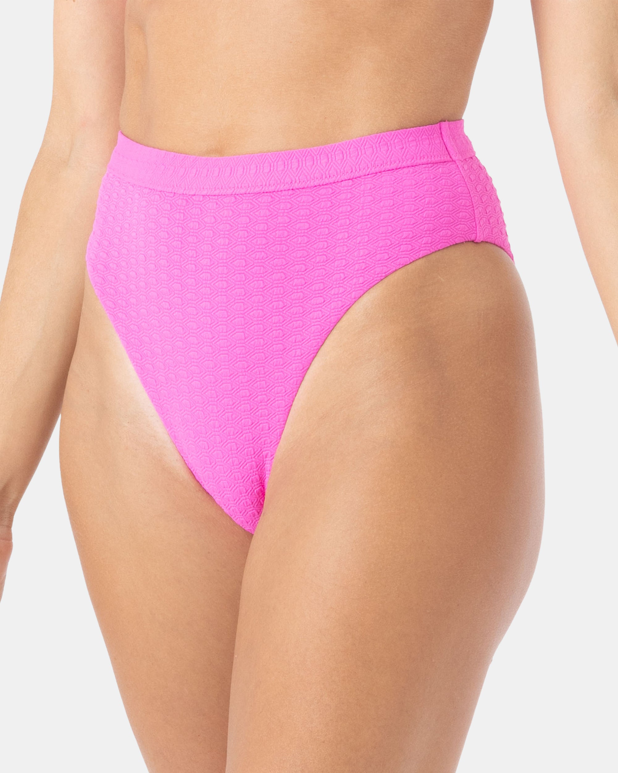 Haleiwa Banded High Waist Moderate Bikini Bottom - Image 3