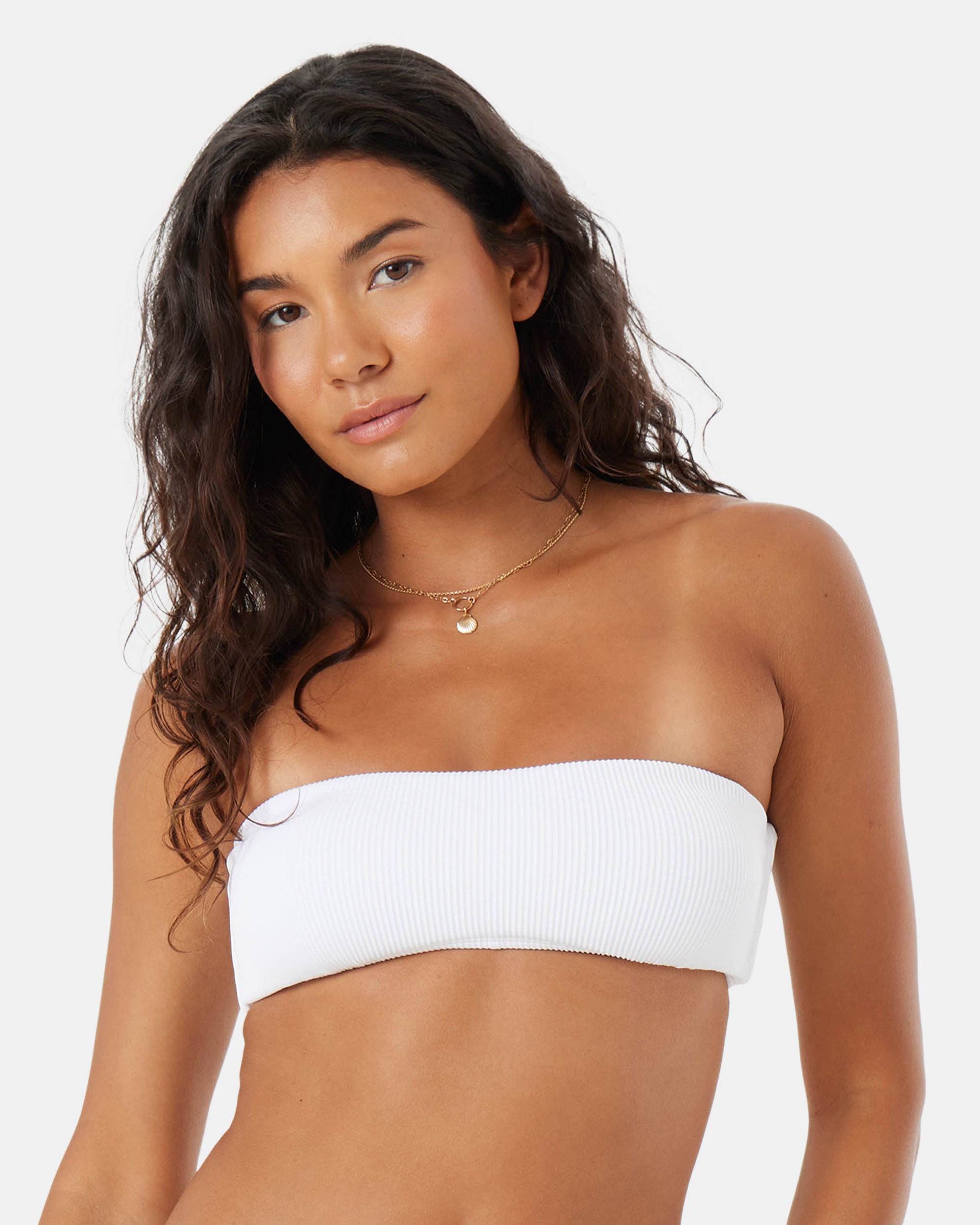 Rib Roxy Love Lace Bandeau Bikini Top