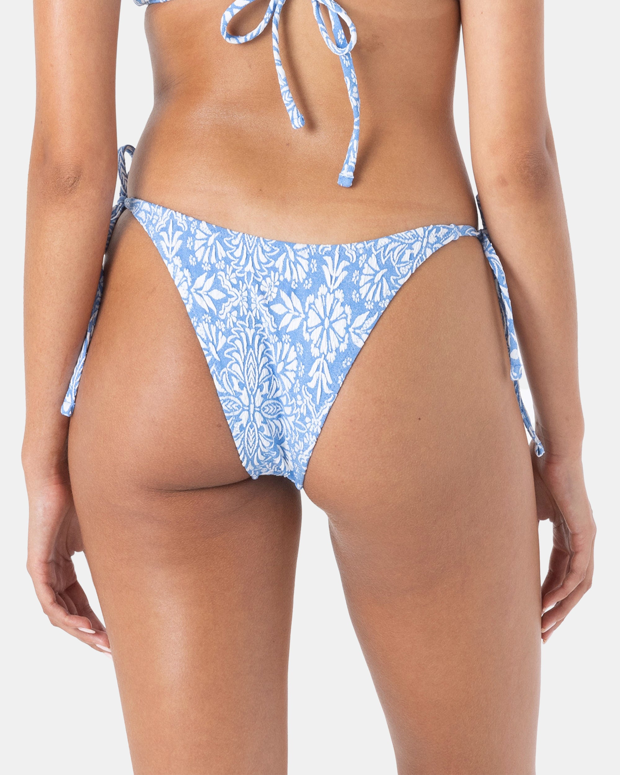 Tile Tranquility Tie Side Cheeky Bikini Bottom - Image 2