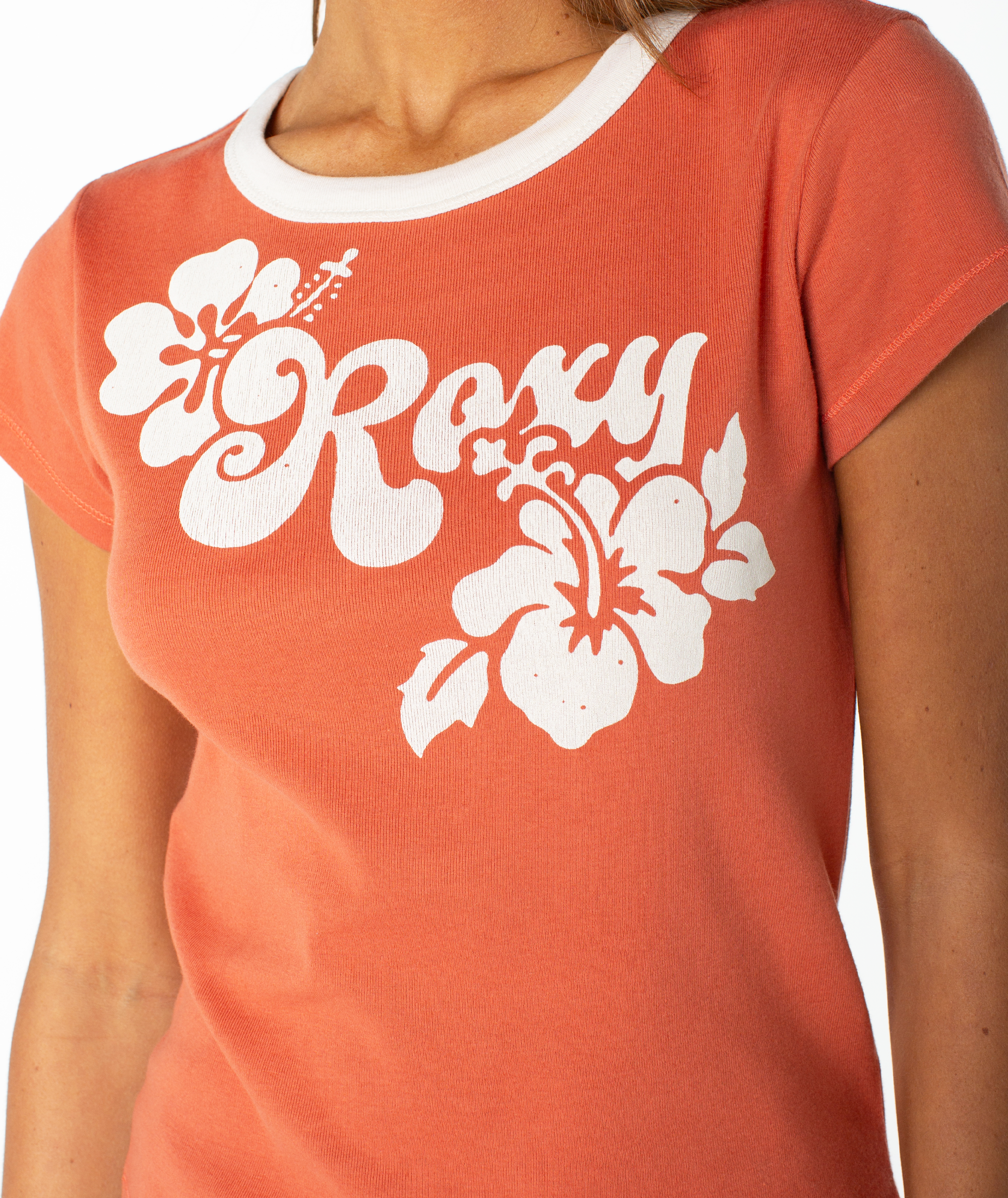 Hibiscus View 90S Baby Tee - Image 2