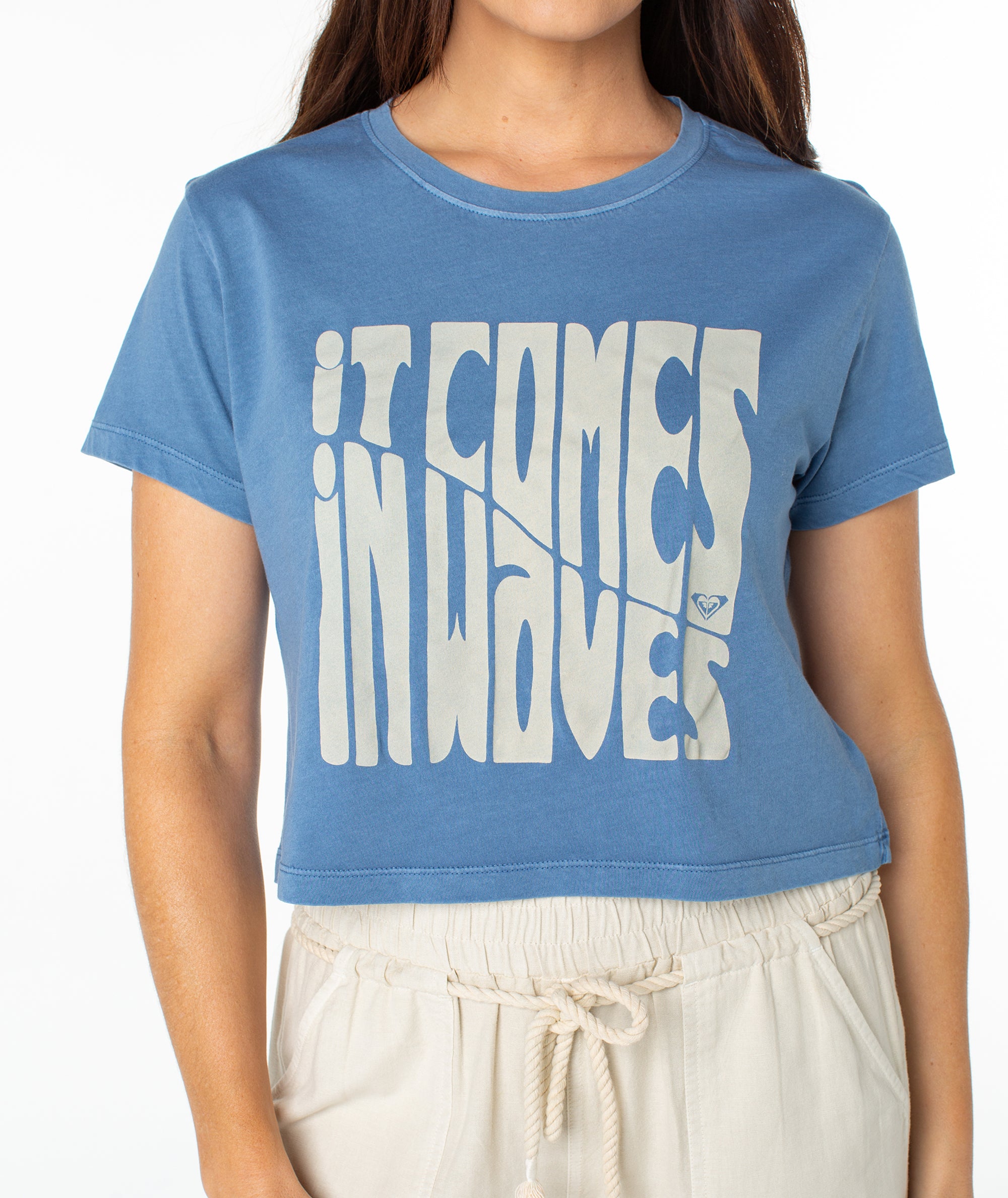 Comes In Waves Cropped Boxy Tee - Image 4