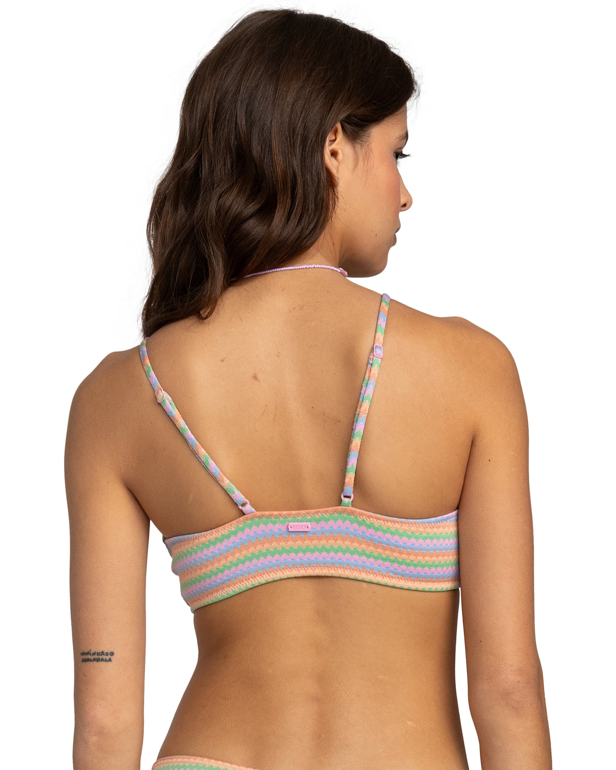 Wavy Stripe Bralette Bikini Top - Image 2